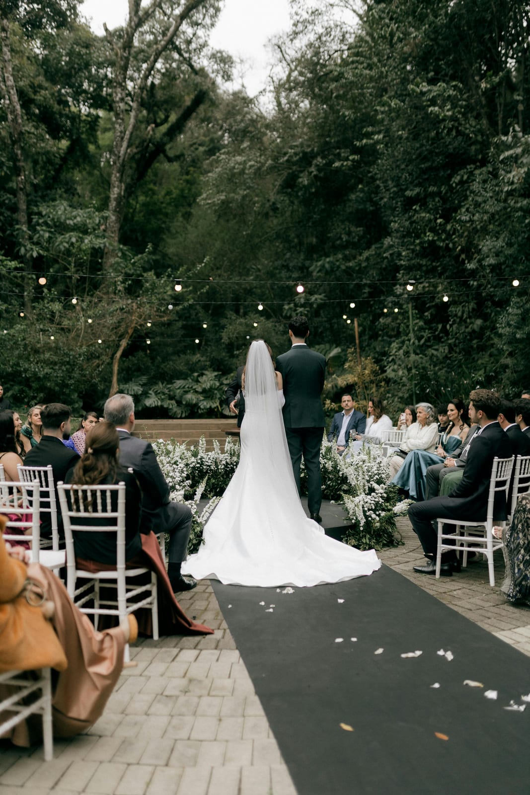Bride walking down the aisle